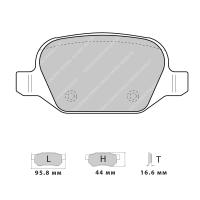 Ferodo Racing FCP1349 колодки тормозные передние, состав колодок DS Performance, черный