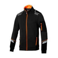 Sparco Full Zip куртка механика, черный / оранжевый неоновый, XS