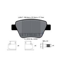Pagid 8080 колодки тормозные передние, толщина 17,7 мм, состав SP (Street+)