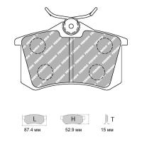 Ferodo Racing FDS541 колодки тормозные, состав колодок DS Performance, черный