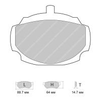 Ferodo Racing FCP823 колодки тормозные передние, состав колодок DS Performance, черный