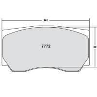 Performance Friction 7772 колодки тормозные, толщина 28 мм, состав 01, черный