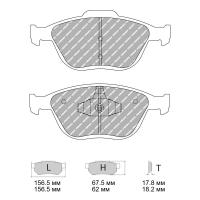 Ferodo Racing FCP1568 колодки тормозные, состав колодок DS Performance, черный