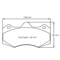 Pagid 8261 колодки тормозные передние, толщина 25 мм, состав RSL 2
