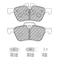 Ferodo Racing FCP1499 колодки тормозные передние, состав колодок DS Performance, черный