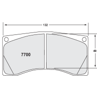 Performance Friction 7700 колодки тормозные, толщина 25 мм, состав Z-Rated, черный