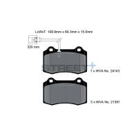 Pagid 8058 колодки тормозные передние, толщина 15 мм, состав SP (Street+)