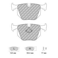 Ferodo Racing FCP857 колодки тормозные задние, состав колодок DS Performance, черный