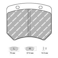 Ferodo Racing FCP825 колодки тормозные, состав колодок "C" (4003), черный