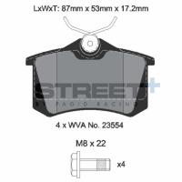 Pagid 8176 колодки тормозные задние, толщина 17,2 мм, состав SP (Street+)