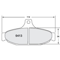 Performance Friction 0413 колодки тормозные задние, толщина 13 мм, состав Z-Rated, черный