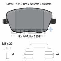 Pagid 8177 колодки тормозные передние, толщина 19 мм, состав SP (Street+)