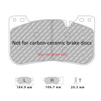 Ferodo Racing FCP5301 колодки тормозные передние, состав колодок "H" (DS 2500), черный