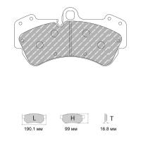 Ferodo Racing FCP1625 колодки тормозные передние, состав колодок DS Performance, черный