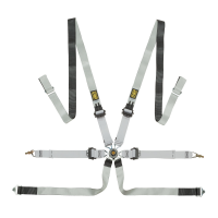 OMP One-D 2 ремни безопасности, 6 точек, 2" A02, алюминий, серый / черный
