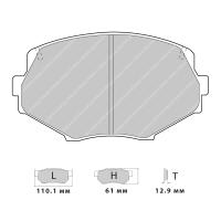 Ferodo Racing FCP1011 колодки тормозные передние, состав колодок DS Performance, черный