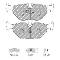 Ferodo Racing FCP578 колодки тормозные задние, состав колодок DS Performance, черный