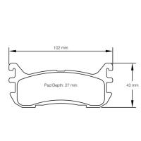 Pagid 8129 колодки тормозные задние, толщина 12,5 мм, состав RSL 29