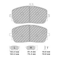 Ferodo Racing FCP5179 колодки тормозные передние, состав колодок "H" (DS 2500), черный