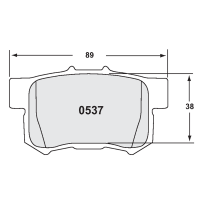 Performance Friction 0537 колодки тормозные задние, толщина 14 мм, состав 20, черный