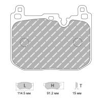 Ferodo Racing FCP4872 колодки тормозные передние, состав колодок "H" (DS 2500), черный