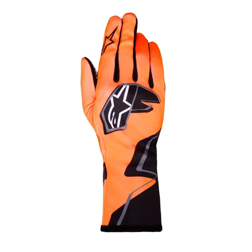 Alpinestars Tech-1 K Race V2 Graphic 1 перчатки для картинга, M, оранжевый / черный / белый