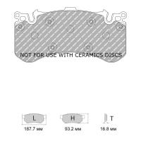 Ferodo Racing FCP4468 колодки тормозные передние, состав колодок "H" (DS 2500), черный