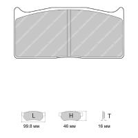 Ferodo Racing FRP1079 колодки тормозные, состав колодок "R" (DS 3000), черный