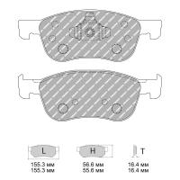 Ferodo Racing FCP4816 колодки тормозные передние, состав колодок "H" (DS 2500), черный