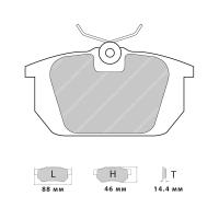 Ferodo Racing FCP409 колодки тормозные задние, состав колодок "H" (DS 2500), черный