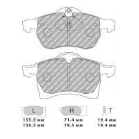 Ferodo Racing FCP1295 колодки тормозные передние, состав колодок "H" (DS 2500), черный