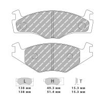 Ferodo Racing FCP392 колодки тормозные передние, состав колодок DS Performance, черный