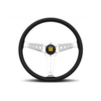 Momo California руль для тюнинга (кожа), 360 мм, вылет 34 мм, черный / серебристый