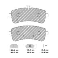 Ferodo Racing FCP5108 колодки тормозные задние, состав колодок "H" (DS 2500), черный
