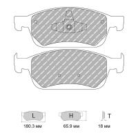 Ferodo Racing FCP4416 колодки тормозные передние, состав колодки "H" (DS 2500), черный