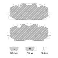Ferodo Racing FCP4967 колодки тормозные, состав колодок "H" (DS 2500), черный