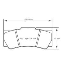 Pagid 8078 колодки тормозные, толщина 16 мм, состав RS 42