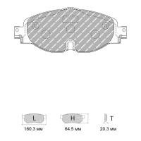 Ferodo Racing FCP4433 колодки тормозные передние, состав колодок DS Performance, черный