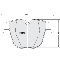 Performance Friction 0919 колодки тормозные задние, толщина 16 мм, состав Z-Rated, черный