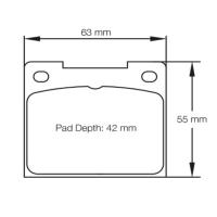 Pagid 3102 колодки тормозные, толщина 14,4 мм, состав RS 42
