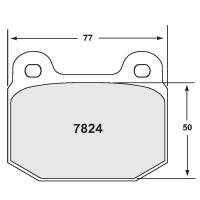Performance Friction 7824 колодки тормозные передние, толщина 15 мм, состав 08, черный