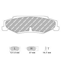 Ferodo Racing FCP1563 колодки тормозные задние, состав колодок "H" (DS 2500), черный