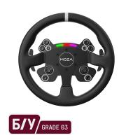 MOZA Racing CS V2 руль для симрейсинга (кожа), 330 мм, б/у (Grade 3), черный