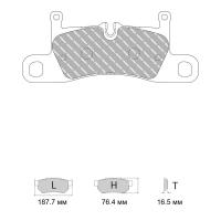 Ferodo Racing FCP4424 колодки тормозные задние, состав колодок "H" (DS 2500), черный