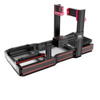 Trak Racer TR120S V2 кокпит для симрейсинга, TR ONE кронштейн фронтальный (Fanatec), профиль с подпятником под педали, профиль длинный под шифтер, черный