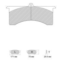 Ferodo Racing FRP503 колодки тормозные, состав колодок "G" (DS 3.12), черный