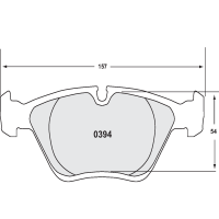 Performance Friction 0394 колодки тормозные передние, толщина 20 мм, состав Z-Rated, черный