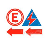 Isa-Racing наклейки (выключение массы, E, стрелочки)