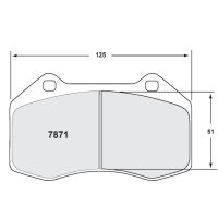 Performance Friction 7871 колодки тормозные передние, толщина 16 мм, состав Z-Rated, черный