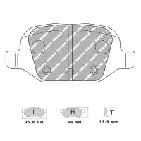 Ferodo Racing FCP1324 колодки тормозные задние, состав колодок DS Performance, черный